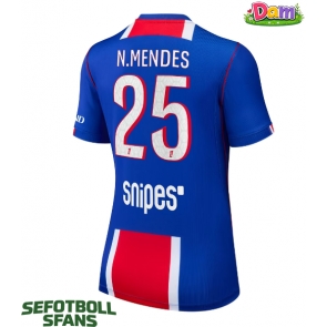Paris Saint-Germain Nuno Mendes #25 Hemmatröja Kvinnor 2026-27 Kortärmad